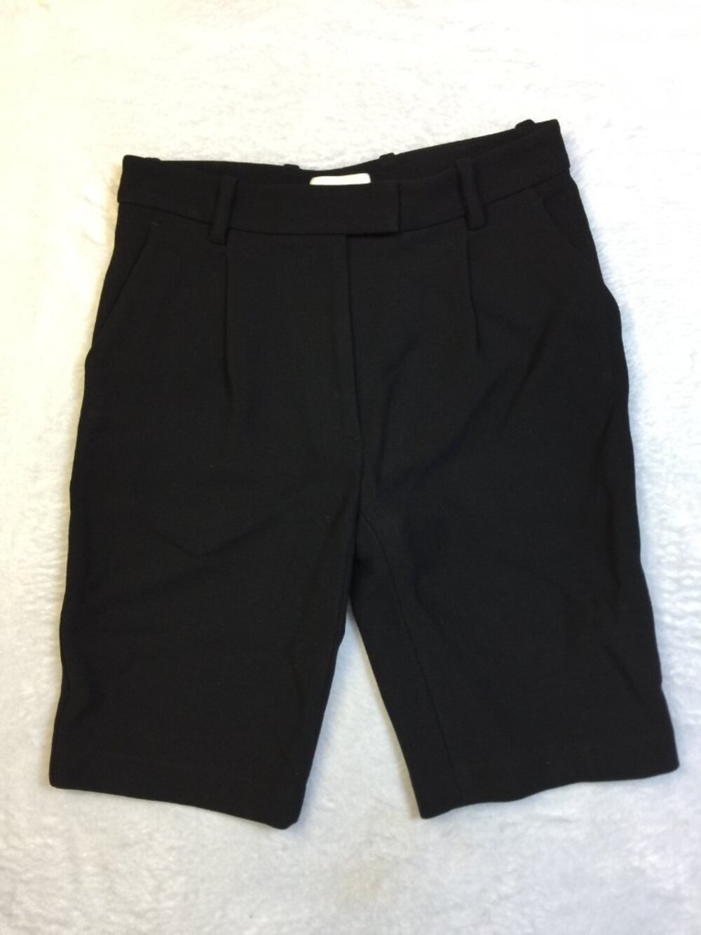 3.1 Phillip Lim Bermuda Long Shorts Size 0 Womans Black Wool Blend Pleated 11"